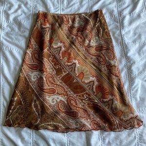 Vintage paisley midi skirt